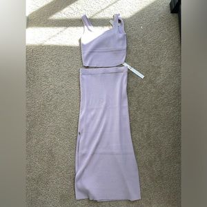 House of Harlow Two Piece Pastel Top and Skirt Set